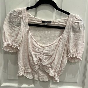 Light pink / white Zara top